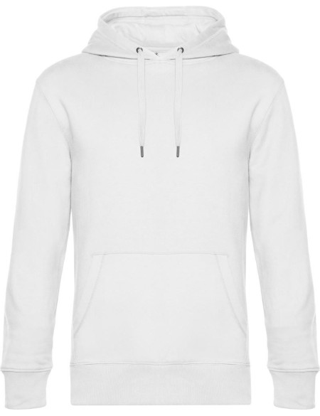 Pánská mikina s kapucí KING Hooded - Bílá XS
