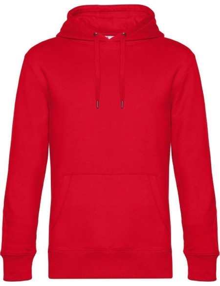 Pánská mikina s kapucí KING Hooded - Červená 4XL