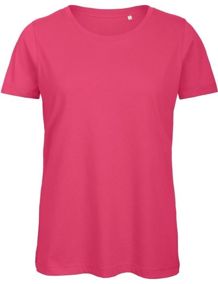 Dámské tričko B+C Inspire T z bio bavlny - Fuchsia XL