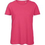 Dámské tričko B+C Inspire T z bio bavlny - Fuchsia XXL