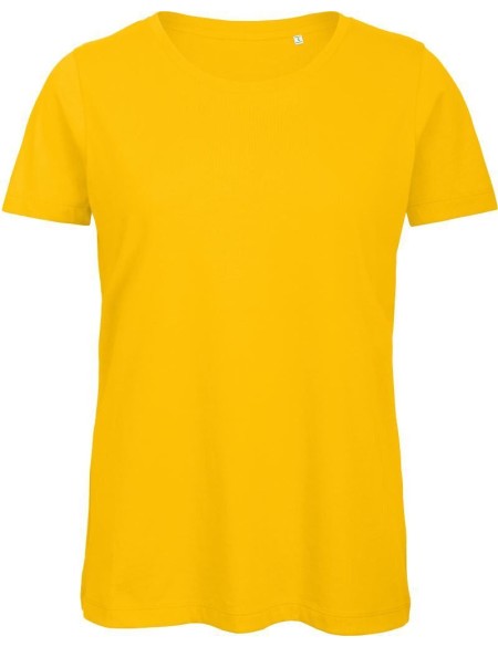 Dámské tričko B+C Inspire T z bio bavlny - Žlutá XS