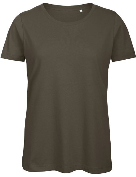 Dámské tričko B+C Inspire T z bio bavlny - Khaki XS
