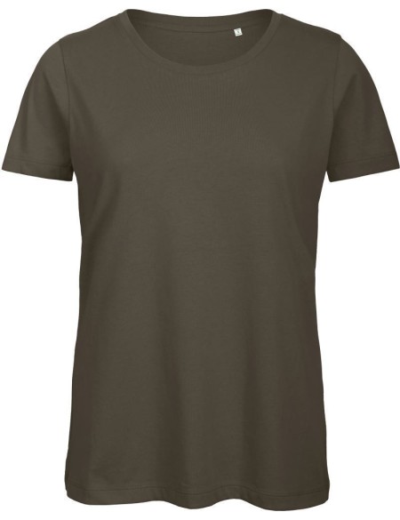 Dámské tričko B+C Inspire T z bio bavlny - Khaki M