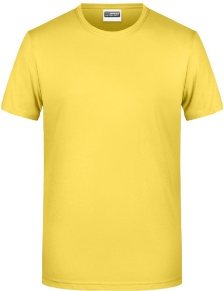 Pánské tričko z bio bavlny James+Nicholson 8008 - Žlutá XL