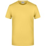 Pánské tričko z bio bavlny James+Nicholson 8008 - Light yellow S