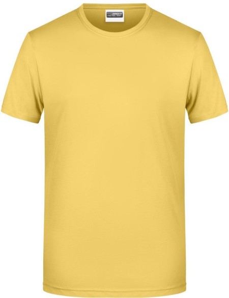 Pánské tričko z bio bavlny James+Nicholson 8008 - Light yellow M