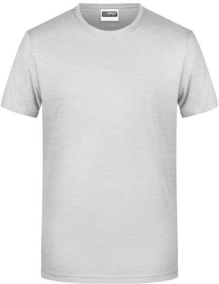 Pánské tričko z bio bavlny James+Nicholson 8008 - Ash 3XL
