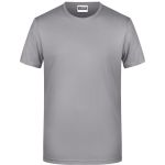 Pánské tričko z bio bavlny James+Nicholson 8008 - Steel grey 3XL