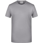 Pánské tričko z bio bavlny James+Nicholson 8008 - Steel grey XXL
