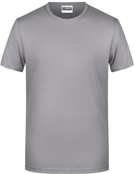 Pánské tričko z bio bavlny James+Nicholson 8008 - Steel grey XXL