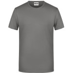 Pánské tričko z bio bavlny James+Nicholson 8008 - Mid grey XL