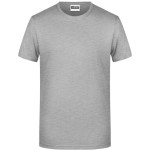 James+Nicholson 8008 Herren-T-Shirt aus Bio-Baumwolle – Grau meliert XXL