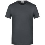Pánské tričko z bio bavlny James+Nicholson 8008 - Black heather M