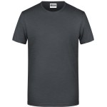 Pánské tričko z bio bavlny James+Nicholson 8008 - Black heather S