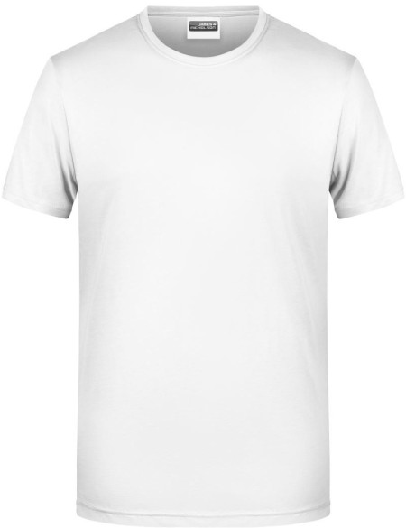 Pánské tričko z bio bavlny James+Nicholson 8008 - Bílá XL