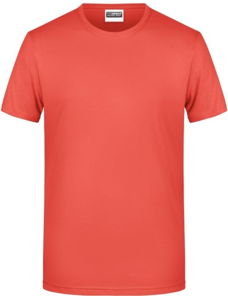 Pánské tričko z bio bavlny James+Nicholson 8008 - Coral S