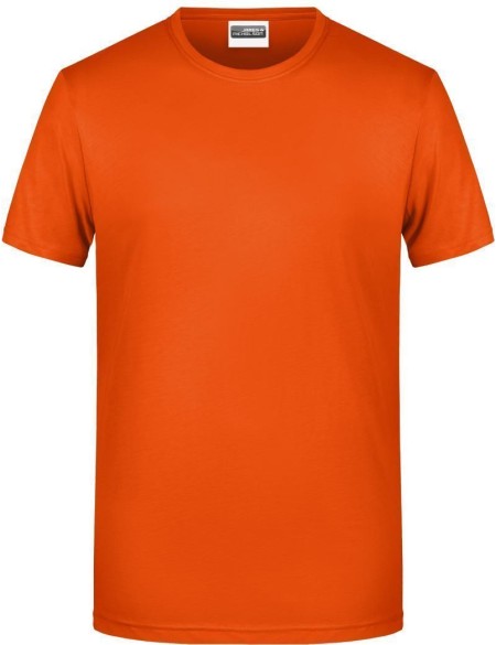 Pánské tričko z bio bavlny James+Nicholson 8008 - Dark orange XL