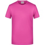 Pánské tričko z bio bavlny James+Nicholson 8008 - Pink XXL