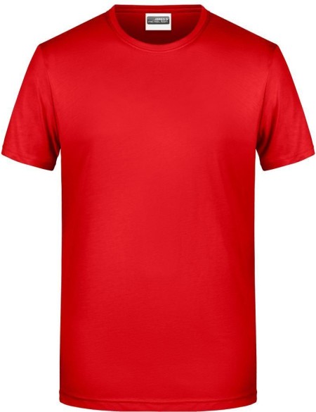 Pánské tričko z bio bavlny James+Nicholson 8008 - Tomato M