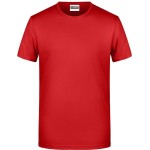 Pánské tričko z bio bavlny James+Nicholson 8008 - Červená 3XL