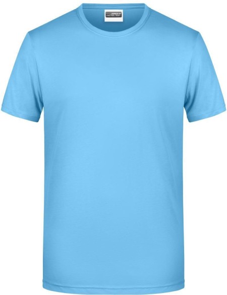 Pánské tričko z bio bavlny James+Nicholson 8008 - Sky blue 3XL
