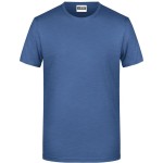 Pánské tričko z bio bavlny James+Nicholson 8008 - Light denim melange XL