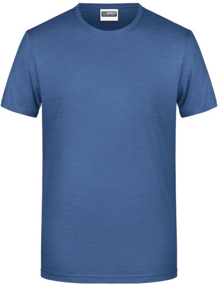 Pánské tričko z bio bavlny James+Nicholson 8008 - Light denim melange XL