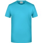 Pánské tričko z bio bavlny James+Nicholson 8008 - Turquoise 3XL