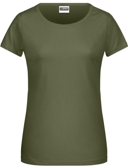 Dámské tričko z bio bavlny James+Nicholson 8007 - Olive S