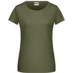 Dámské tričko z bio bavlny James+Nicholson 8007 - Olive M