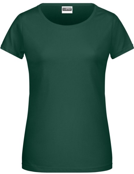 Dámské tričko z bio bavlny James+Nicholson 8007 - Dark green XL