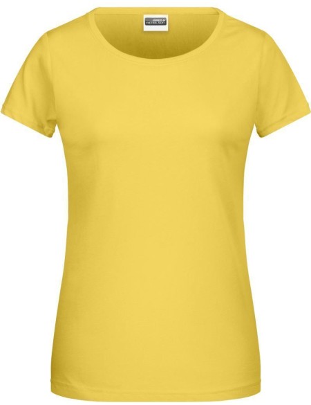 Dámské tričko z bio bavlny James+Nicholson 8007 - Yellow XL