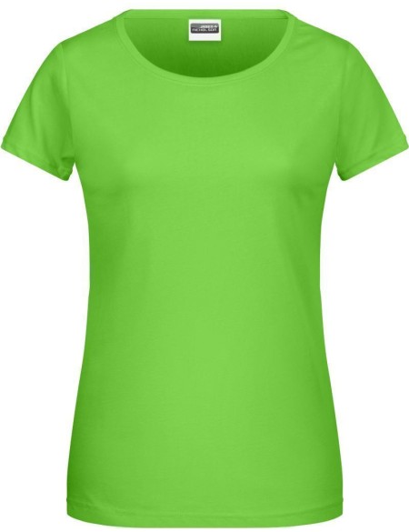 Dámské tričko z bio bavlny James+Nicholson 8007 - Lime green XXL