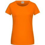 Dámské tričko z bio bavlny James+Nicholson 8007 - Oranžová M
