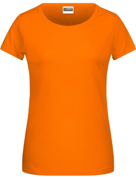 Dámské tričko z bio bavlny James+Nicholson 8007 - Oranžová L