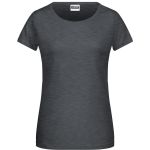 Dámské tričko z bio bavlny James+Nicholson 8007 - Black heather L