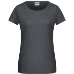 Dámské tričko z bio bavlny James+Nicholson 8007 - Black heather XS