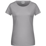 Dámské tričko z bio bavlny James+Nicholson 8007 - Steel grey M