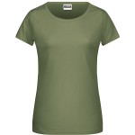 Dámské tričko z bio bavlny James+Nicholson 8007 - Khaki XS