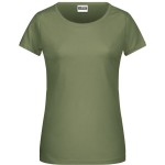 Dámské tričko z bio bavlny James+Nicholson 8007 - Khaki L