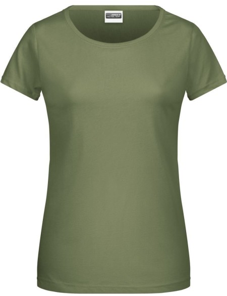 Dámské tričko z bio bavlny James+Nicholson 8007 - Khaki L