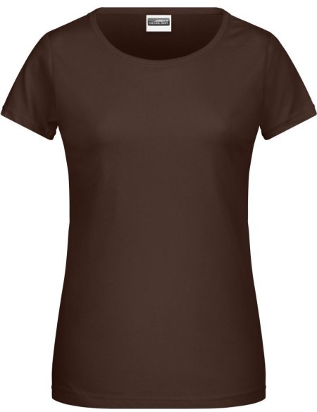 Dámské tričko z bio bavlny James+Nicholson 8007 - Brown XS