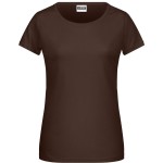 Dámské tričko z bio bavlny James+Nicholson 8007 - Brown M