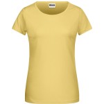 Dámské tričko z bio bavlny James+Nicholson 8007 - Light yellow S