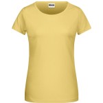 Dámské tričko z bio bavlny James+Nicholson 8007 - Light yellow M