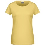 Dámské tričko z bio bavlny James+Nicholson 8007 - Light yellow XXL