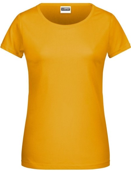 Dámské tričko z bio bavlny James+Nicholson 8007 - Gold yellow XL