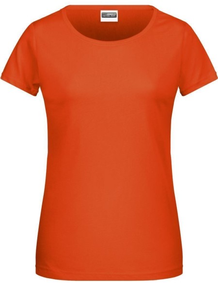 Dámské tričko z bio bavlny James+Nicholson 8007 - Dark orange XL
