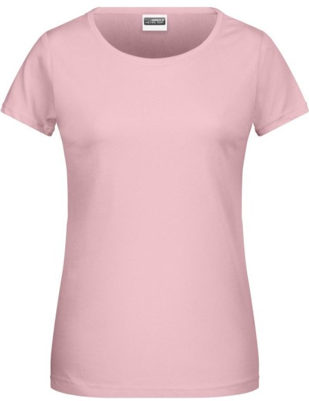 Dámské tričko z bio bavlny James+Nicholson 8007 - Soft pink XS