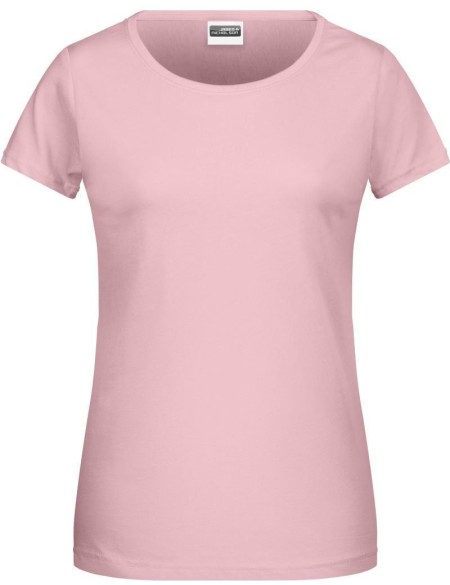 Dámské tričko z bio bavlny James+Nicholson 8007 - Soft pink S